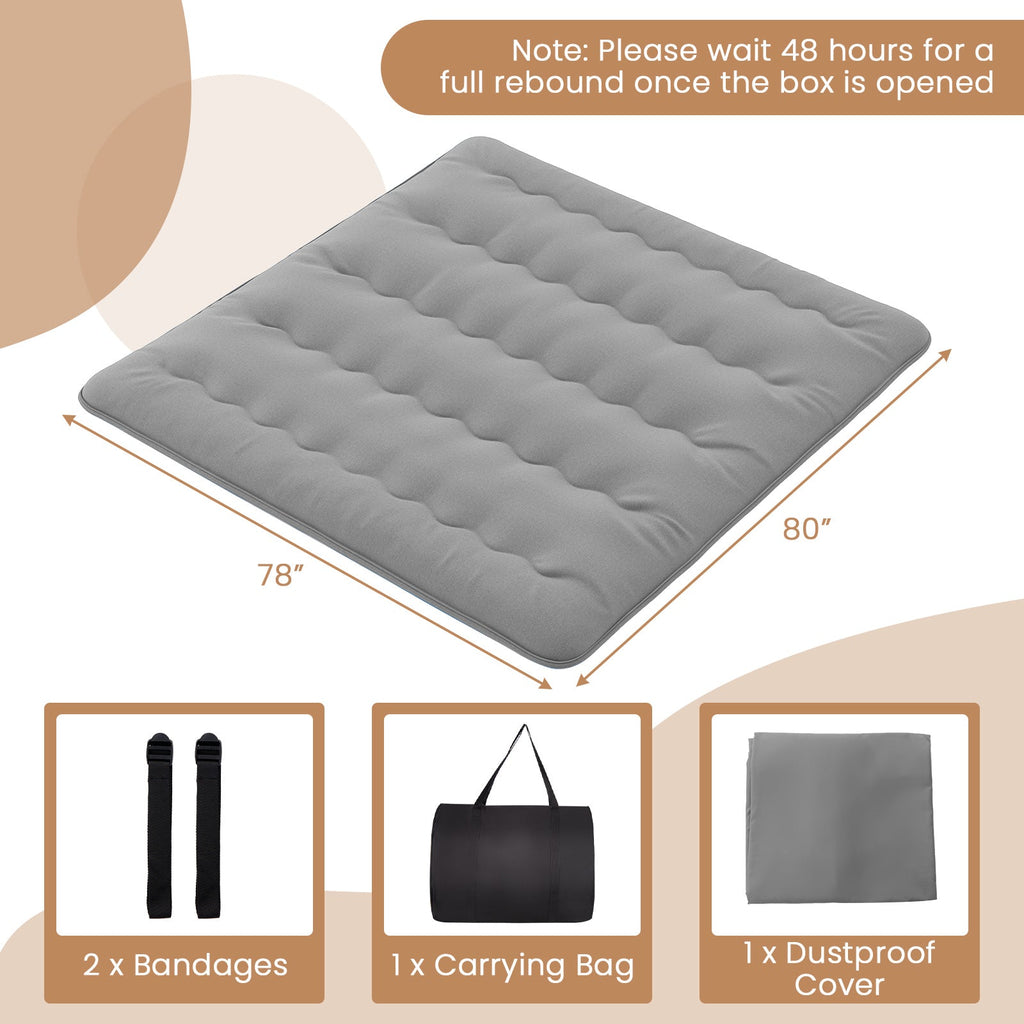 Futon Mattress with Washable Cover and Carry Bag-King Size