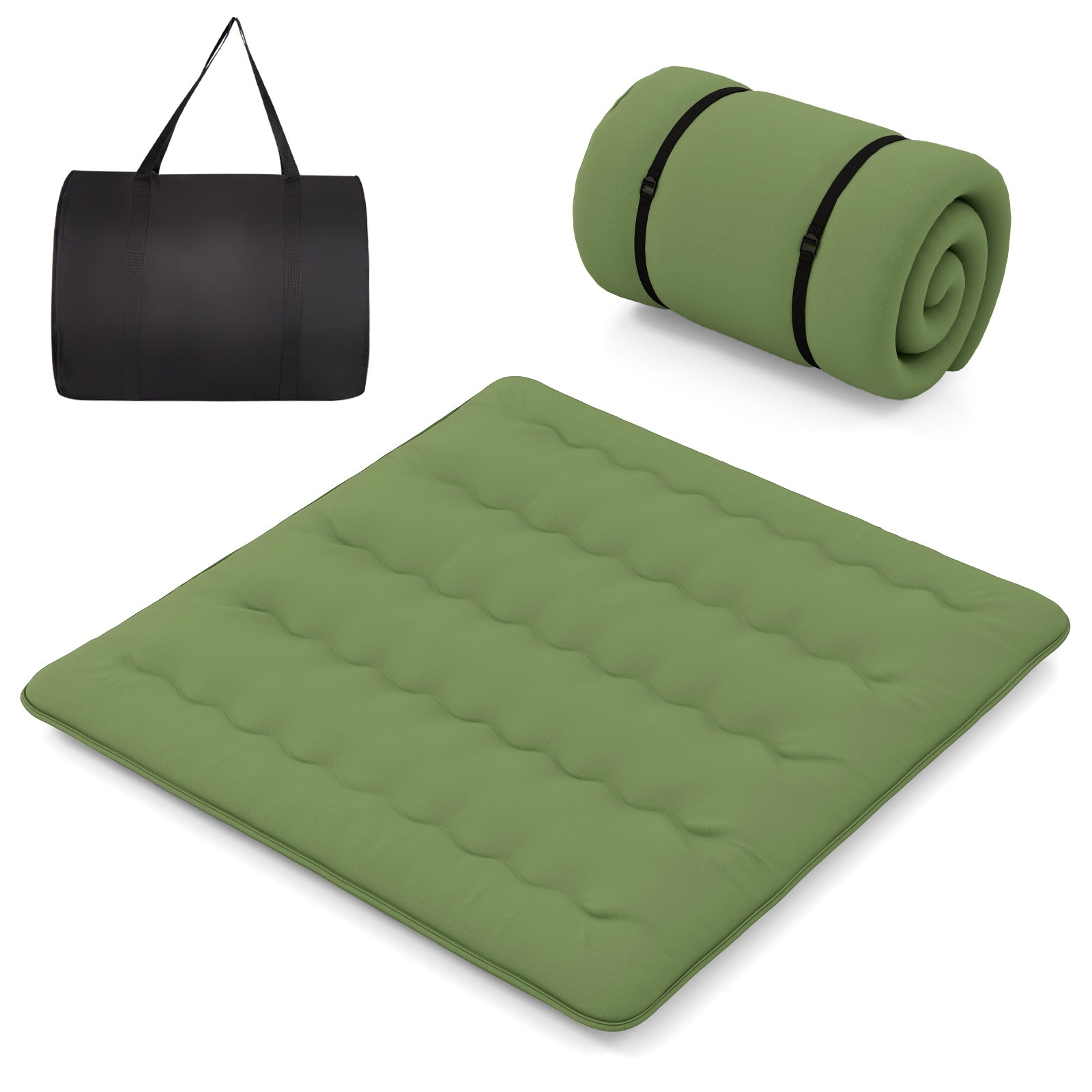 Floor Mattress with Washable Cover and Carry Bag-King Size