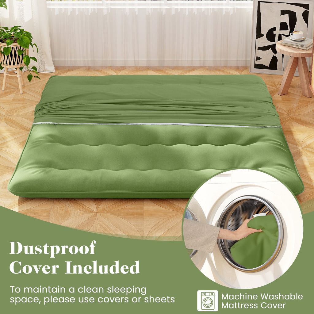 Floor Mattress with Washable Cover and Carry Bag-King Size