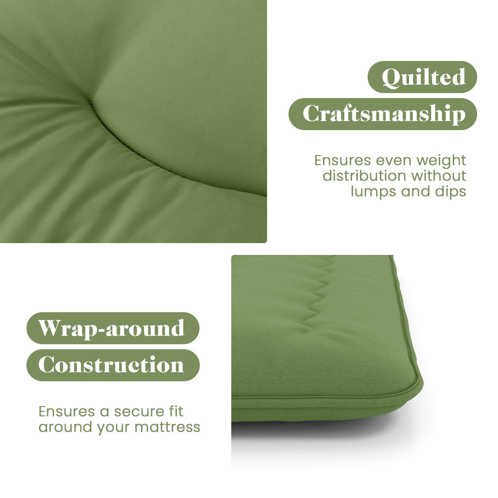 Floor Mattress with Washable Cover and Carry Bag-King Size
