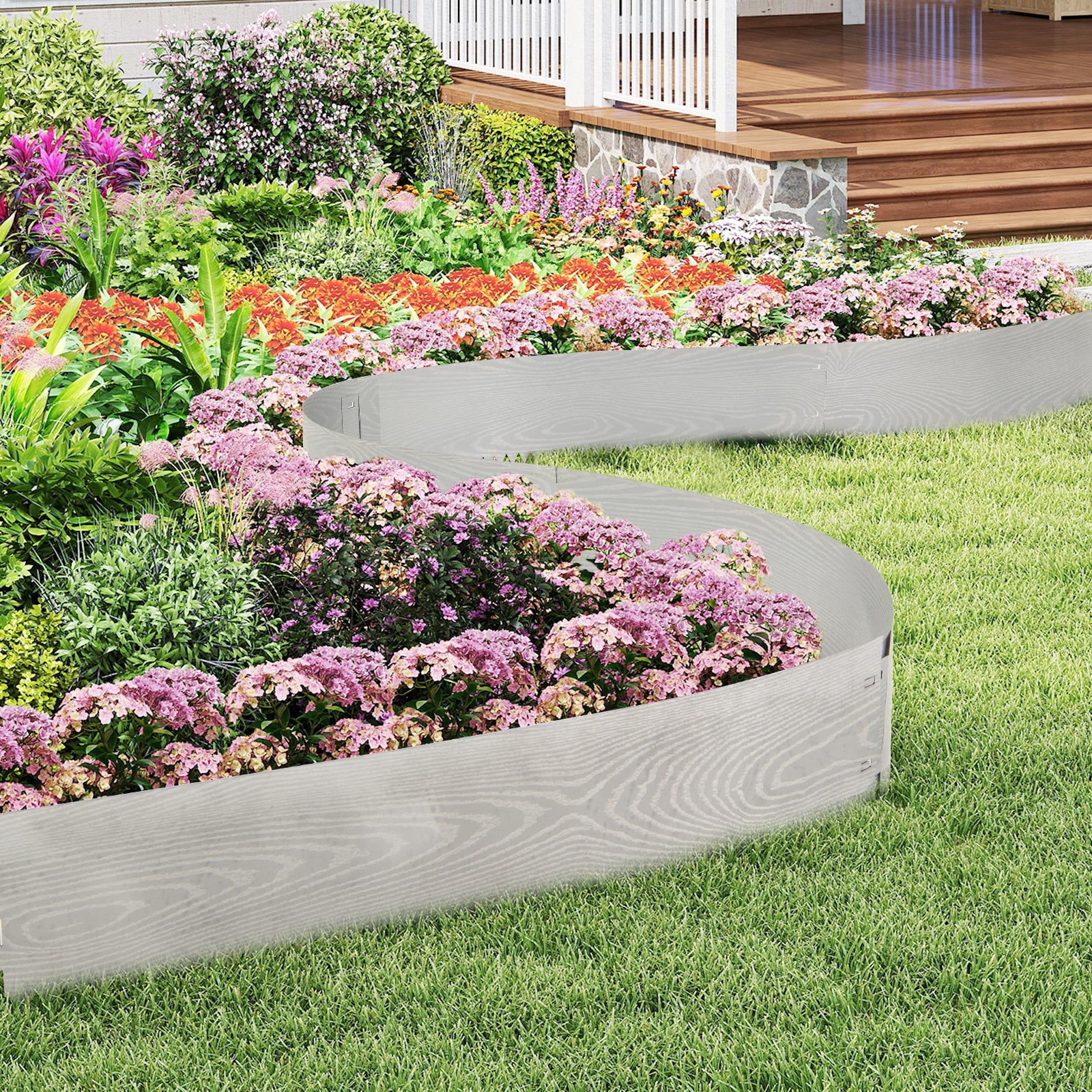 6-Pack 20 FT Galvanized Metal Landscape Edging for Lawn