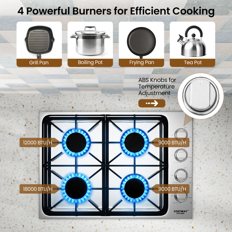 Gas Cooktop 30/36"4/6 Burners with ABS Knobs