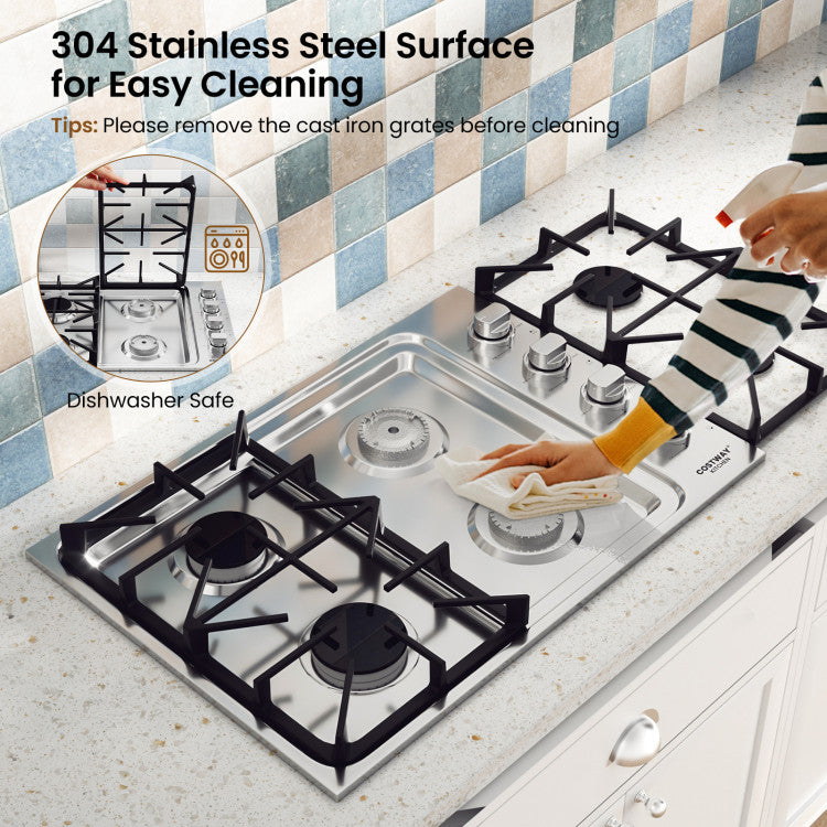 Gas Cooktop 30/36"4/6 Burners with ABS Knobs