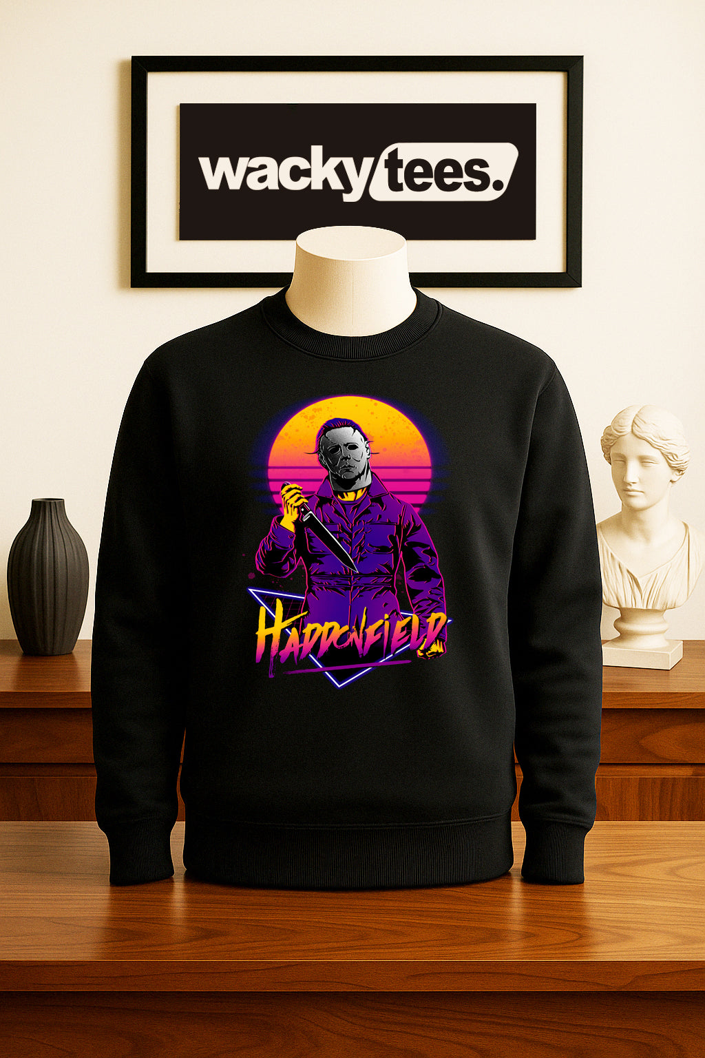 Haddonfield Michael Myers 80s style Horror Terror Halloween Graphic Tee Shirt