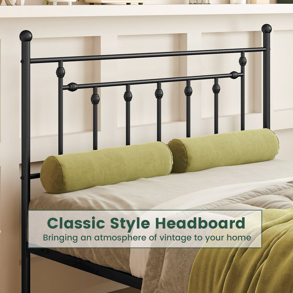 Full/Queen/Twin Size Heavy-duty Metal Bed Frame with Headboard-Queen Size