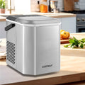 Ice Maker Countertop with Self-Cleaning for Home Kitchen Office Party-Silver