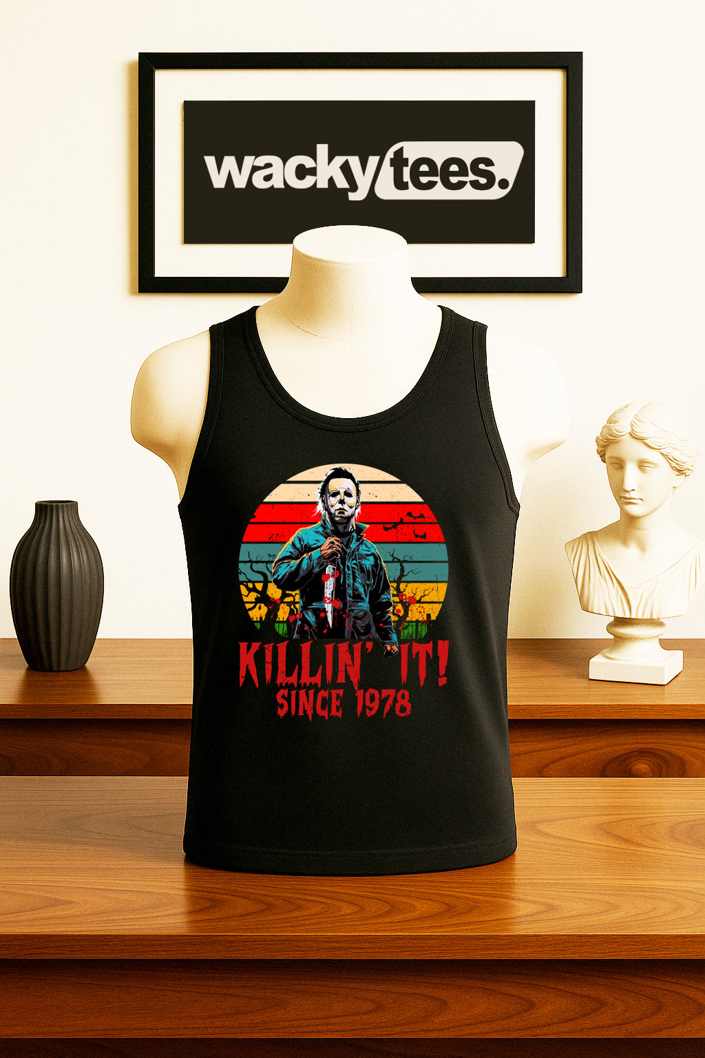 Killin It Since 78 Michael Myers Horror Terror Halloween Graphic Tee Shirt