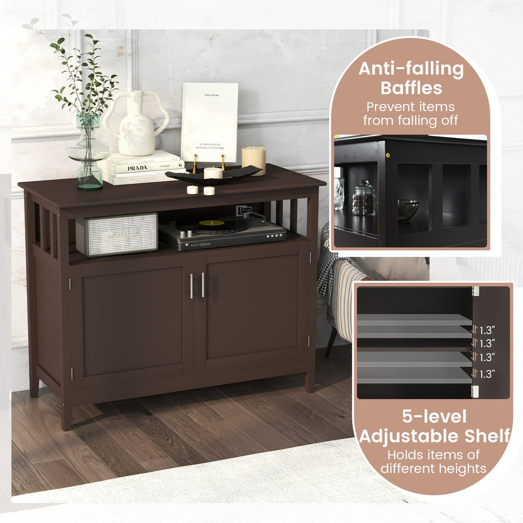 Modern Practical and Beautiful Wooden Kitchen Lockers with Large Storage Space-Brown