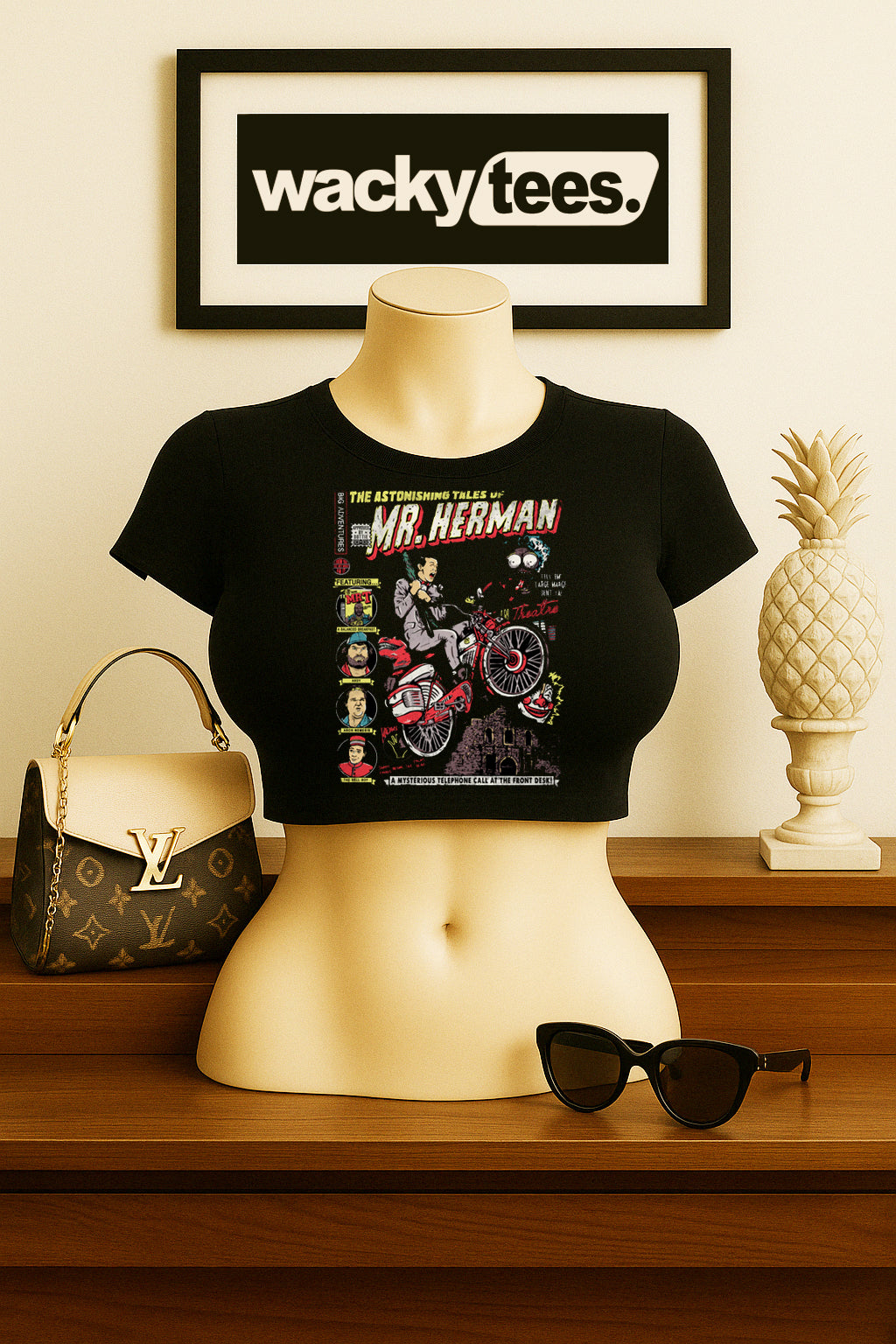 Pee Wee The Astonishing Tales of Mr Herman Big Adventure Graphic Tee Shirt
