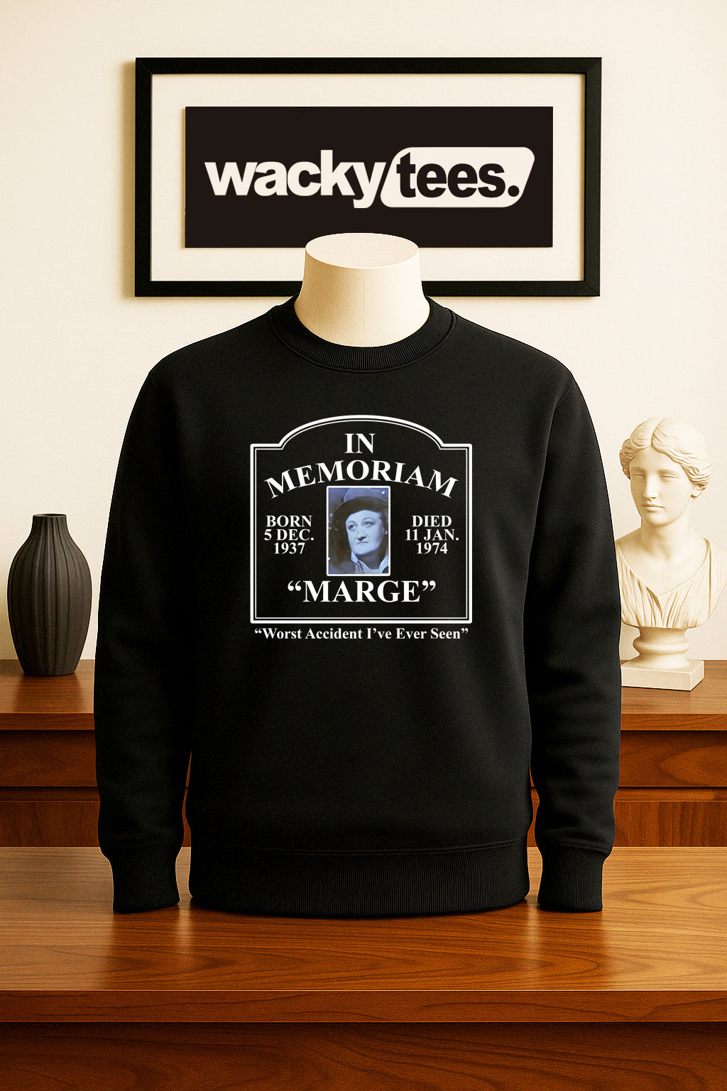 Pee Wee Herman In Memoriam of Large Marge Big Adventure Memory Graphic Tee Shirt