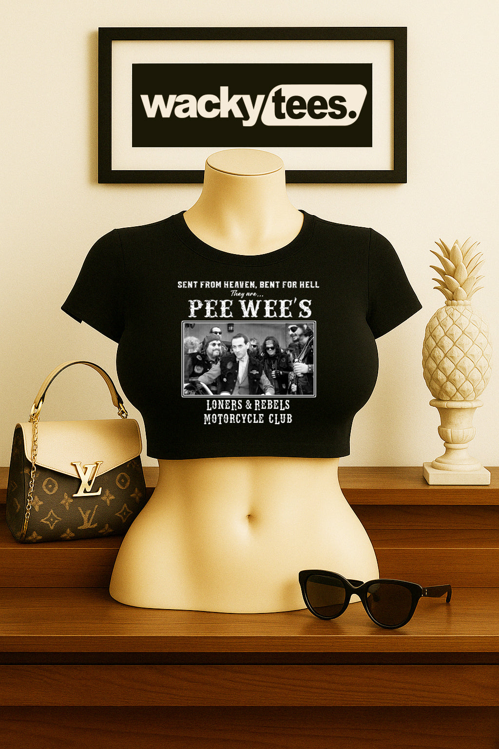 Pee Wee Herman Loners and Rebels Motorcycle Club Graphic Tee Shirt