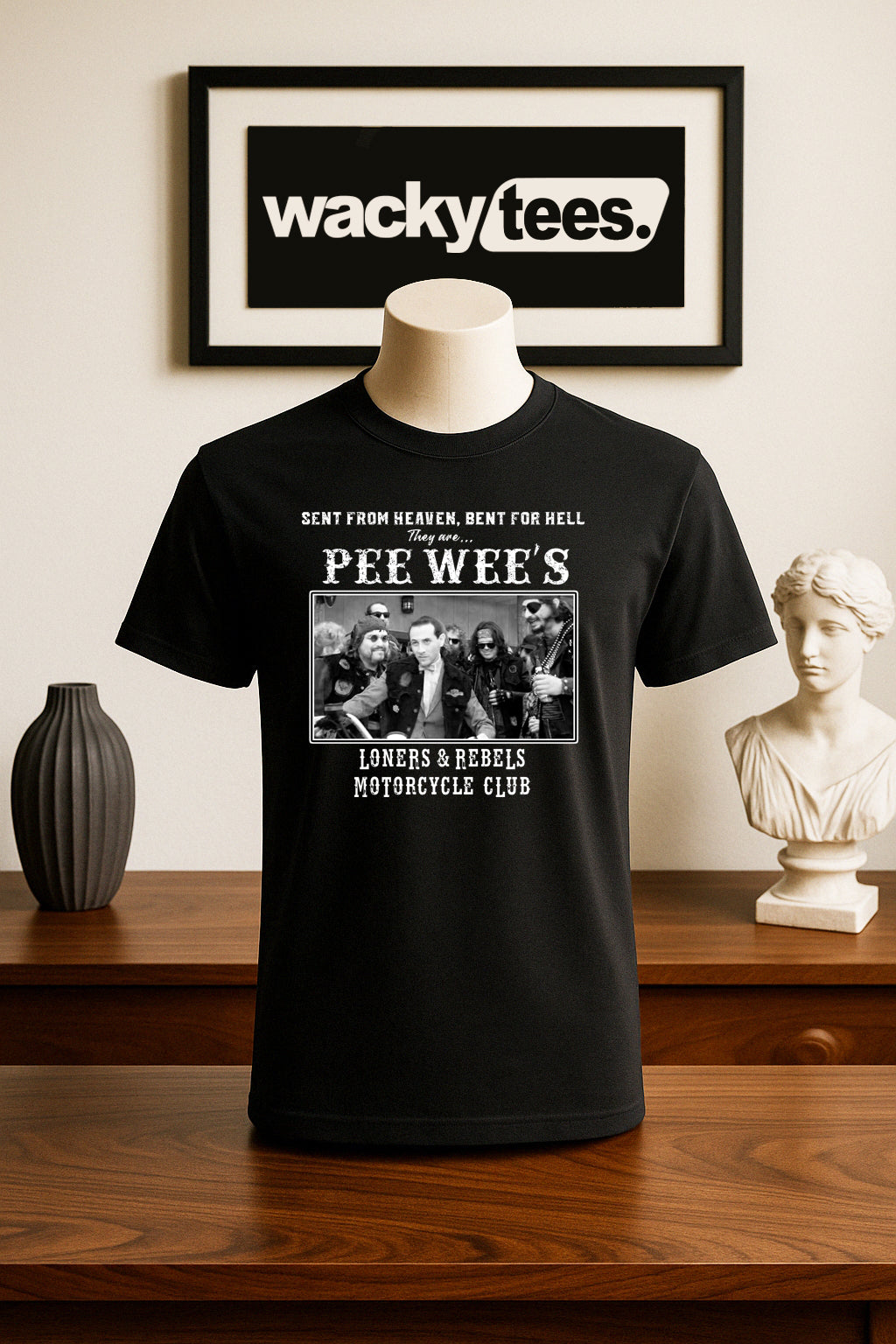 Pee Wee Herman Loners and Rebels Motorcycle Club Graphic Tee Shirt