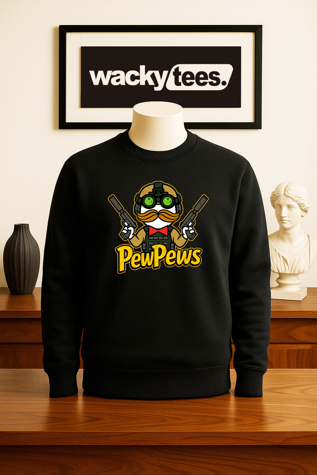 Pew Pews Pringle Man Funny Graphic Tee Shirt