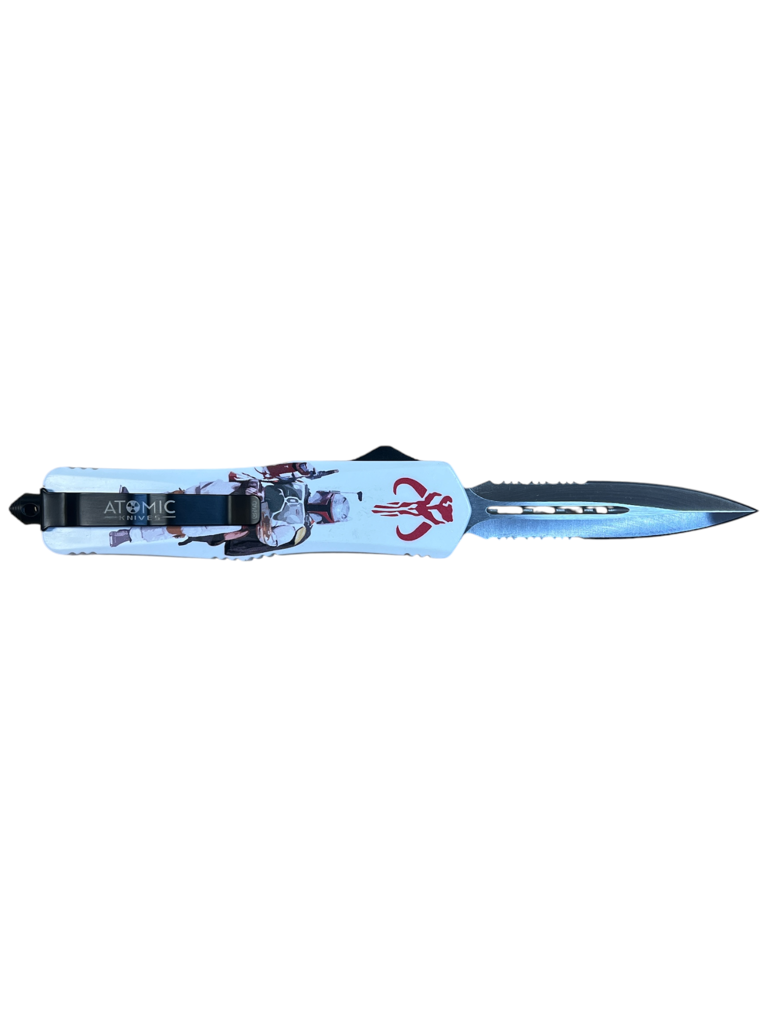 "Atomic" Boba Fett Double Action Automatic OTF Pocket Knife (3cR13 Steel)