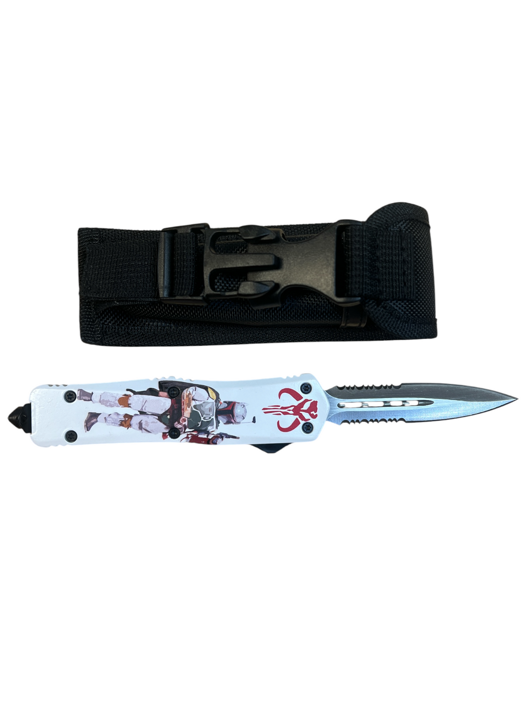 "Atomic" Boba Fett Double Action Automatic OTF Pocket Knife (3cR13 Steel)
