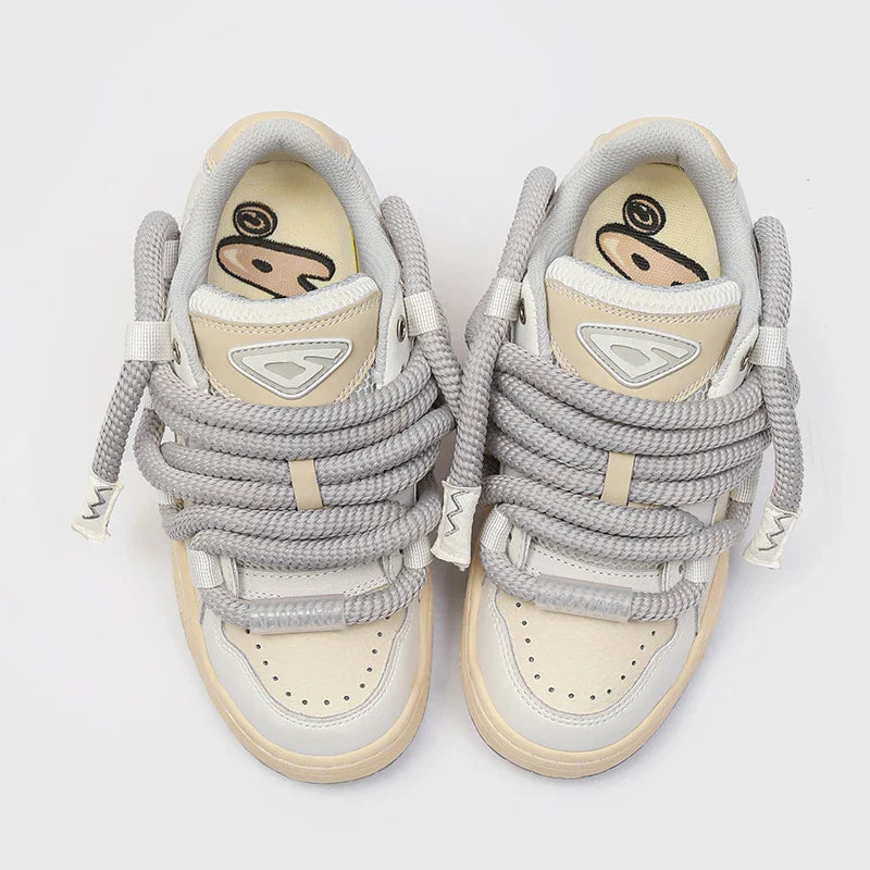 Round Shoelaces Shoes Spring Sneakers