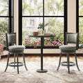 Swivel Bar Stools Set of 2 with Soft-padded Back and Seat-S