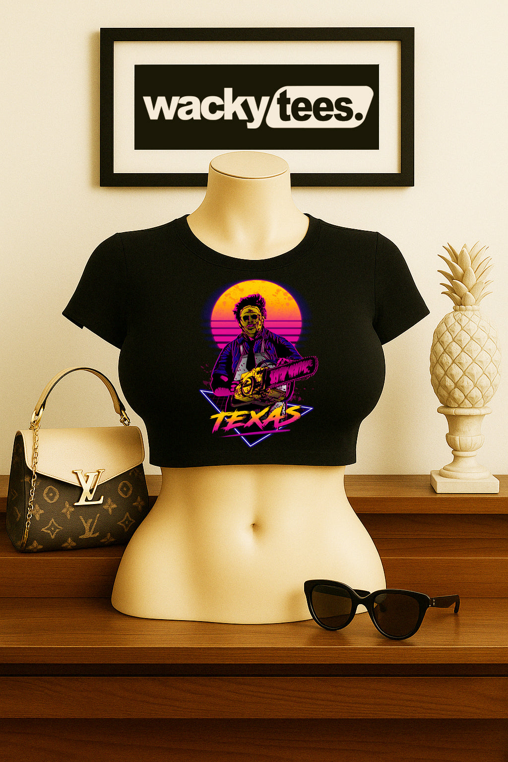 Texas Chainsaw Massacre 80s style Leatherface Horror Terror Halloween Graphic Tee Shirt