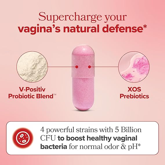 URO Vaginal Probiotics for Women pH Balance with Prebiotics & Lactobacillus Probiotic Blend - Women's Vaginal Health Supplement - Promote Healthy Vaginal Odor & Vaginal Flora, 60 Count