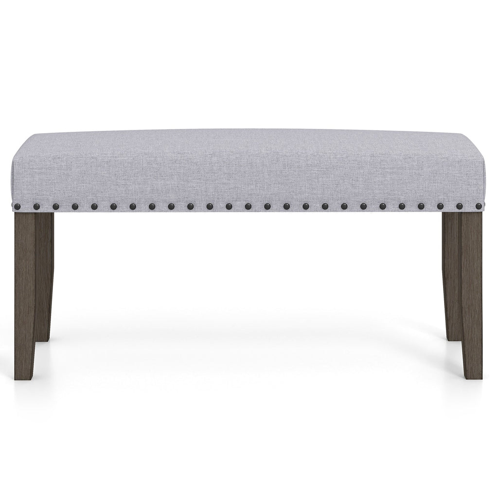 42.5 Inch Upholstered Entryway Bench End of Bed Bench-Gray