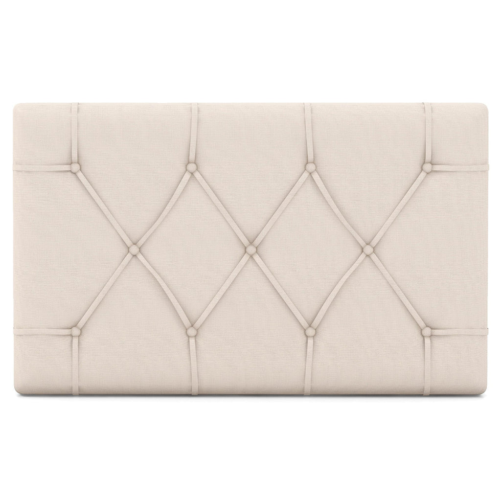 Upholstered Headboard for Twin Size Bed with Fabric Upholstery-Beige