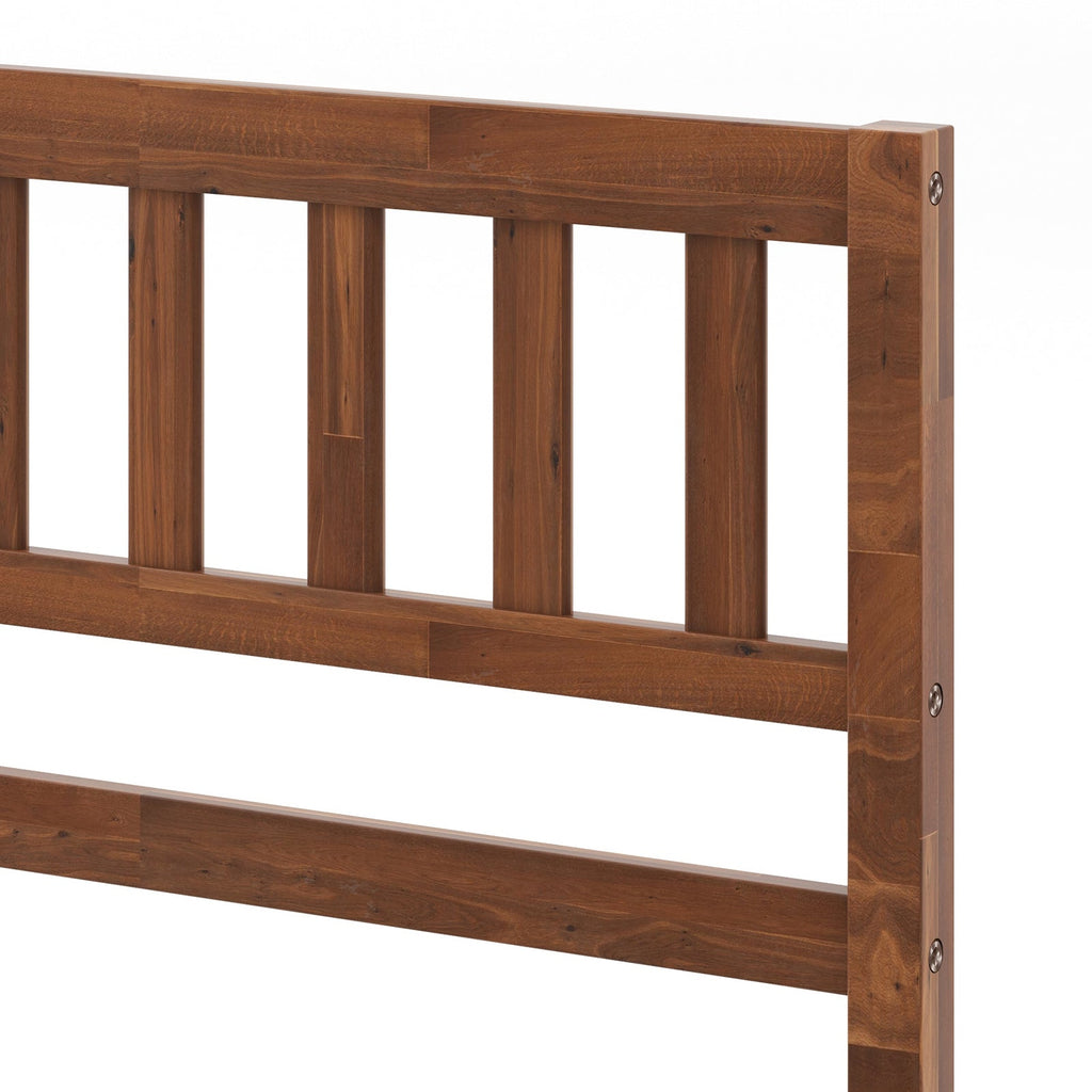 Twin/Full/Queen Size Wood Bed Frame with Headboard and Slat Support-Full Size