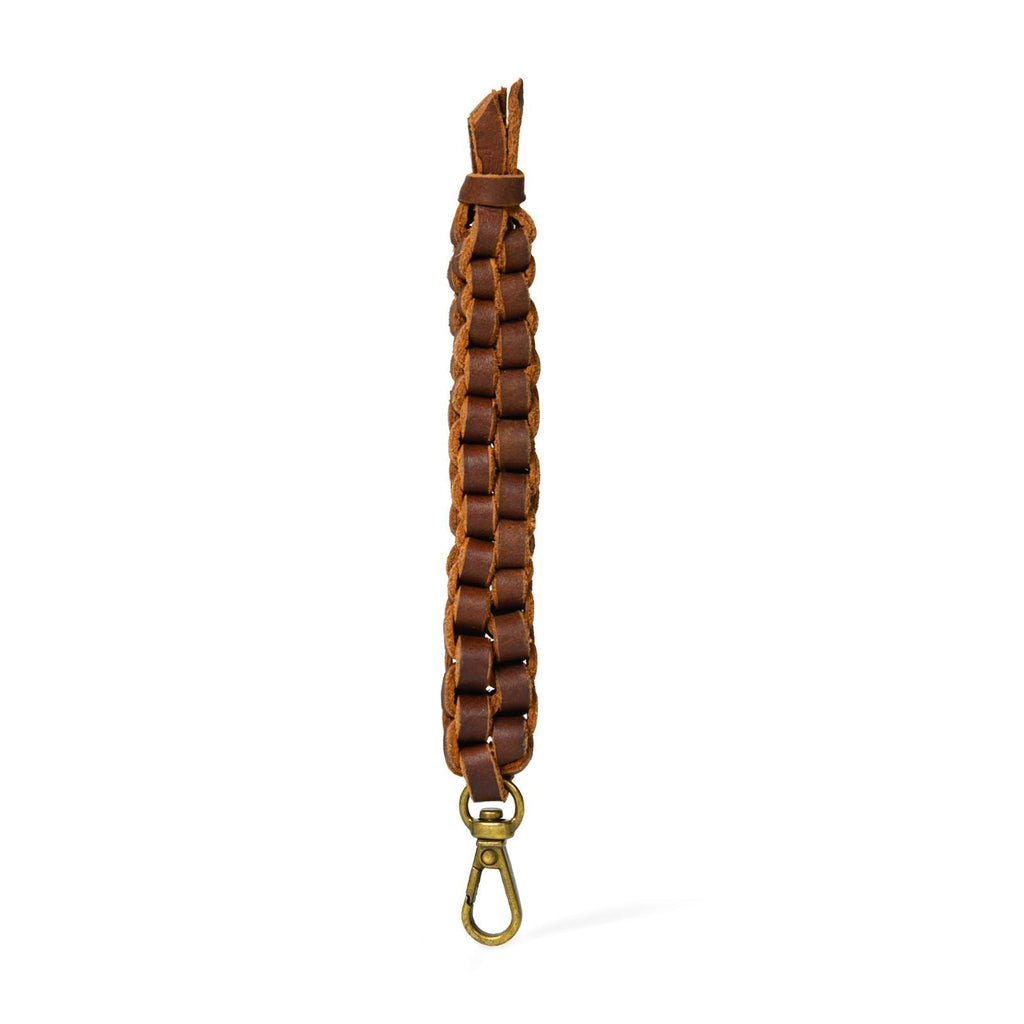 Braided Leather Keychain Strap
