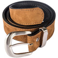 Caramel Brown Suede Leather Money Belt