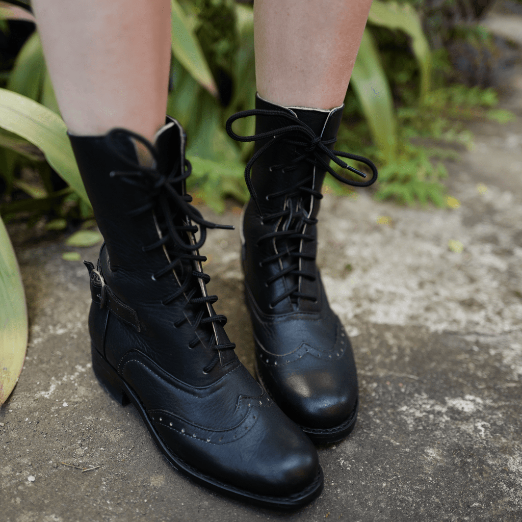 Custom Handmade Victorian Lace Up Boots