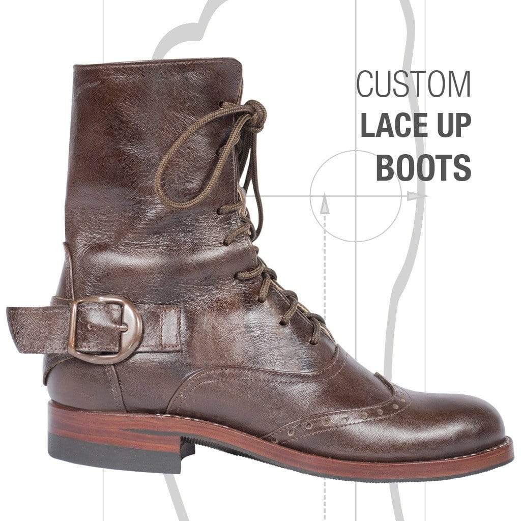 Custom Handmade Victorian Lace Up Boots