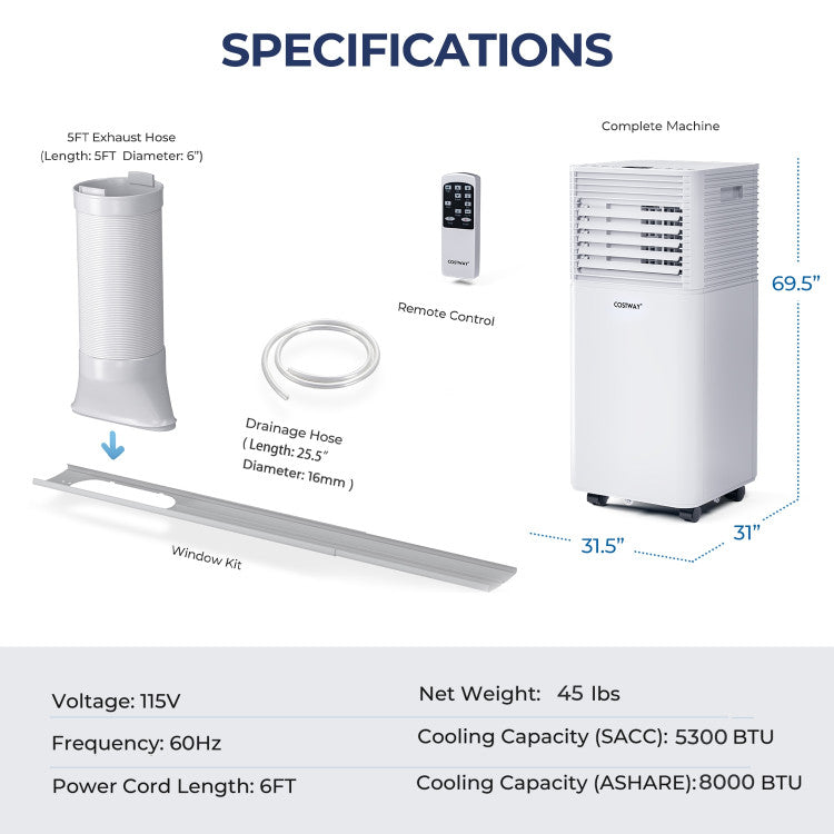 3-in-1 8000 BTU Cooler