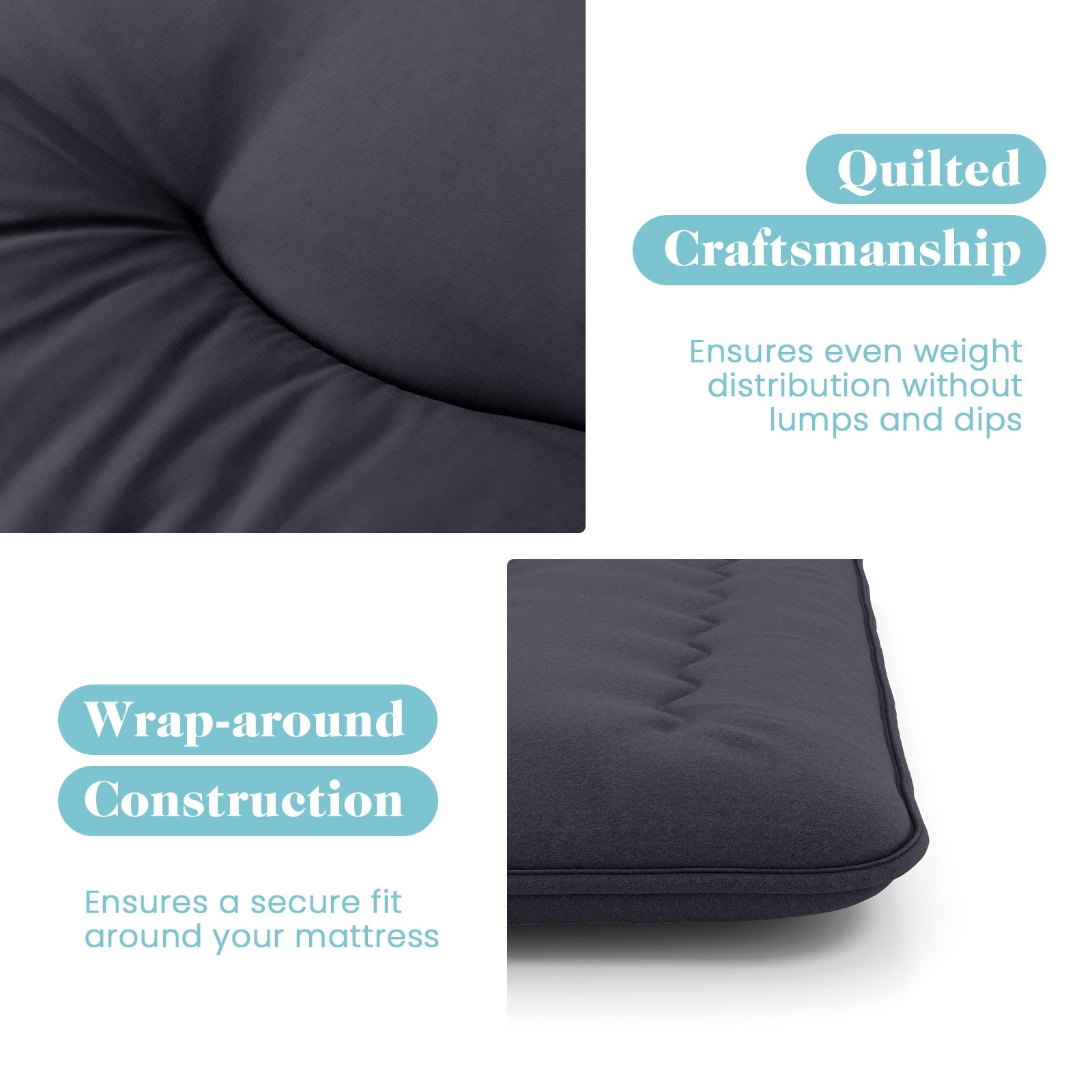 Futon Mattress with Washable Cover and Foldable Mat-King Size