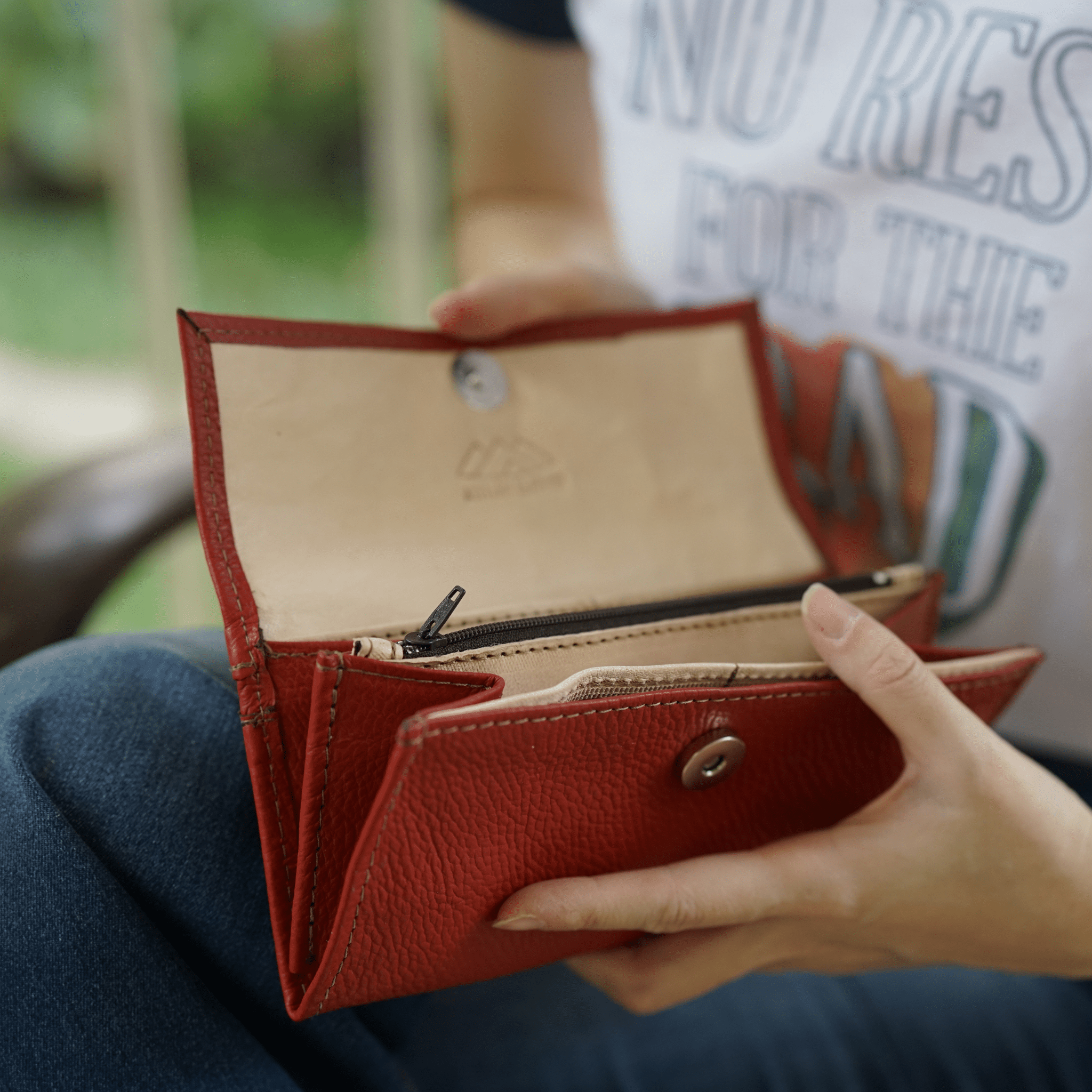 Handmade Ladies Red Wallet