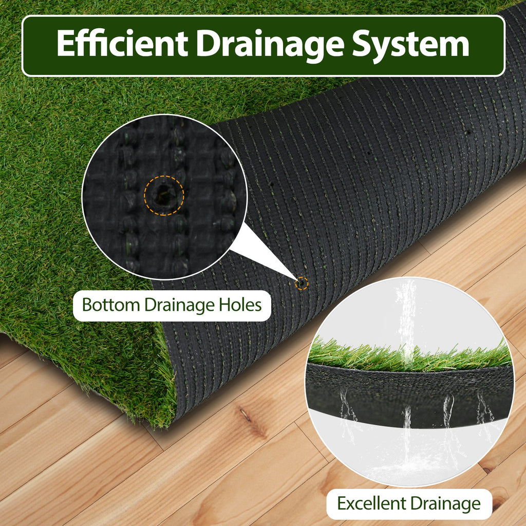 Indoor Outdoor Synthetic Turf Mat with Drainage Holes-S