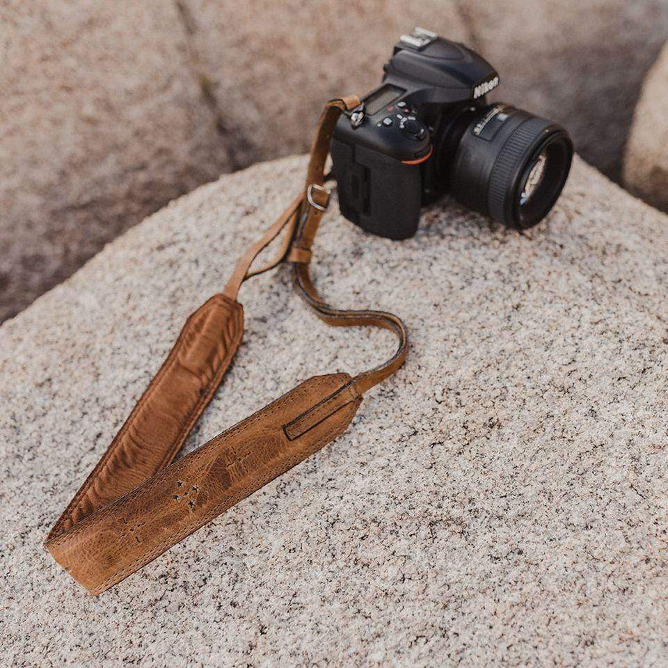 Light Brown Leather Camera Strap