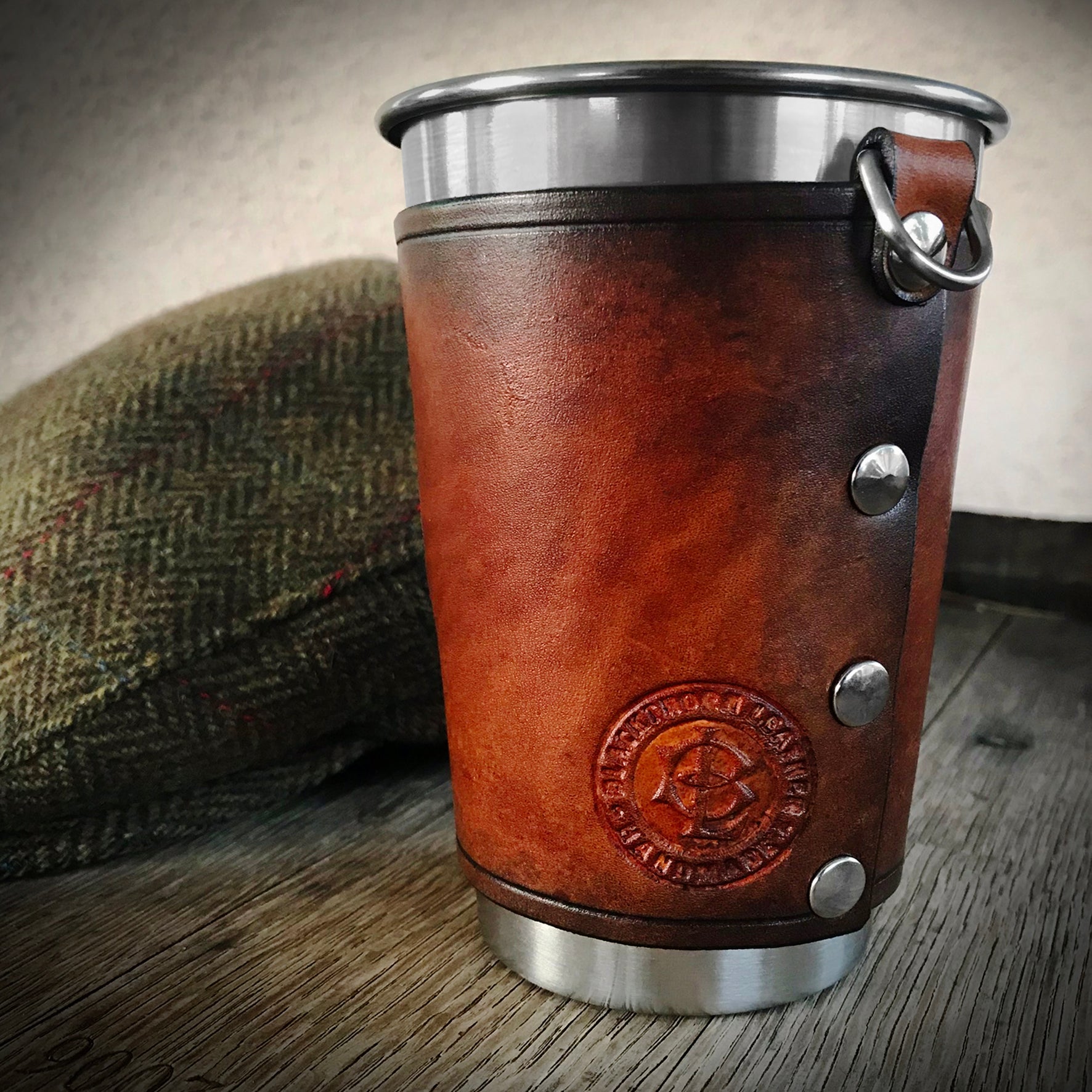 Leather Wrapped Pint - CELTIC HOUNDS