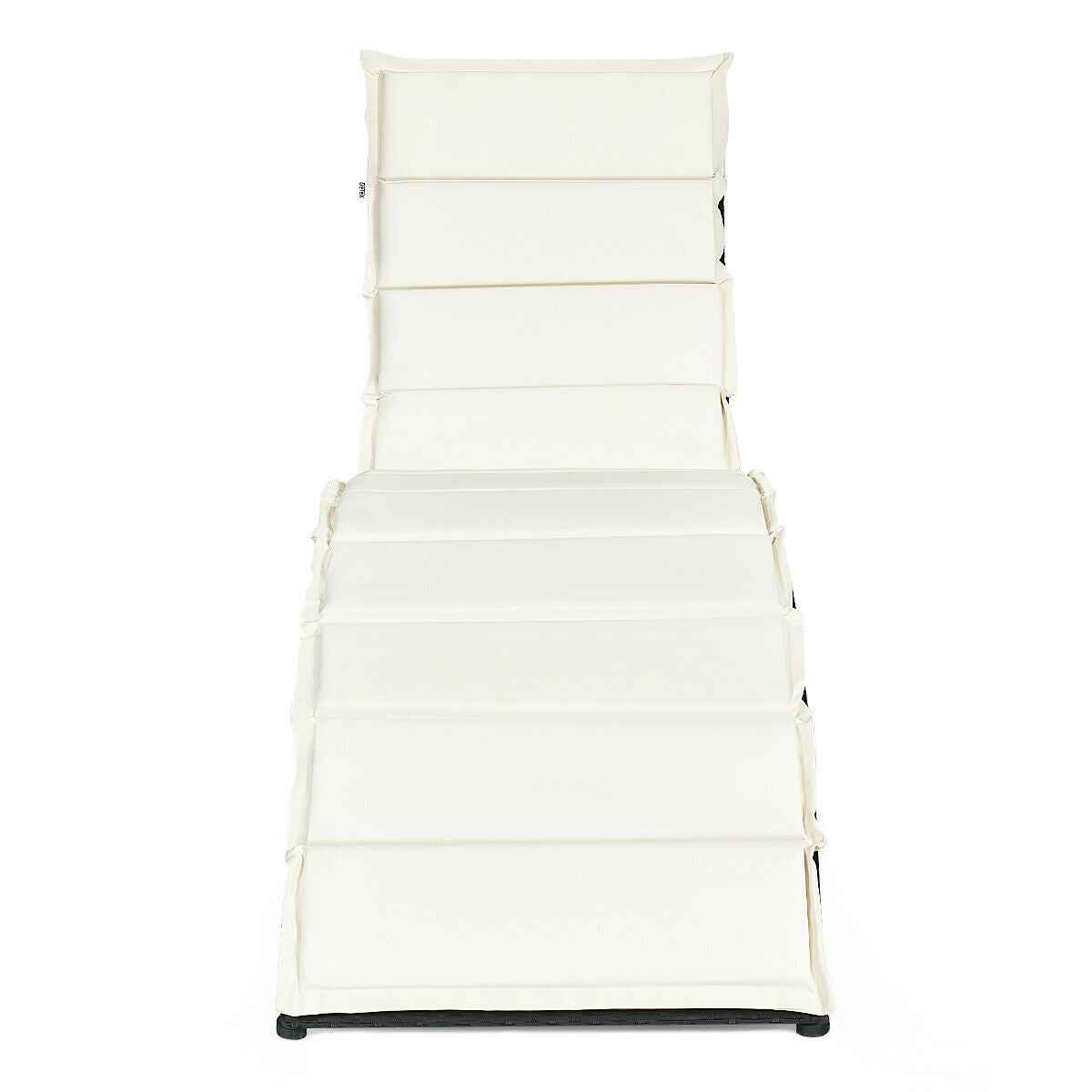 Folding Patio Rattan Lounge Cushioned Portable Chair