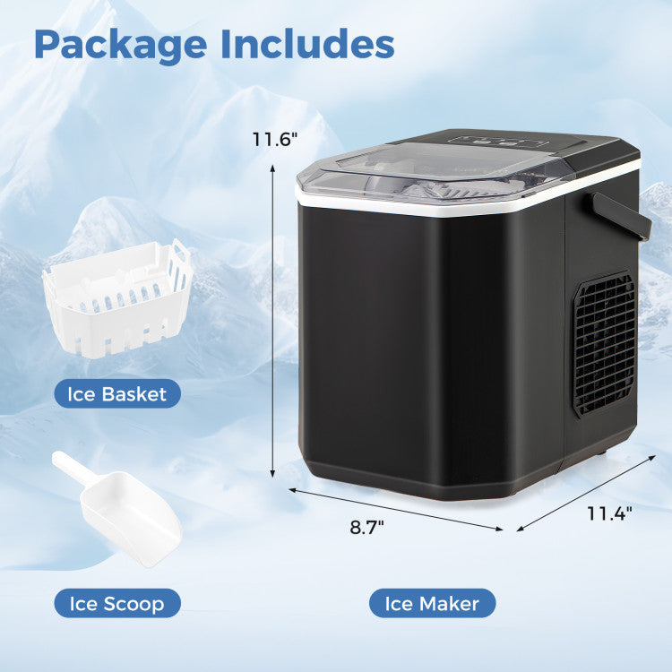 Countertop Ice Maker with Self-Cleaning