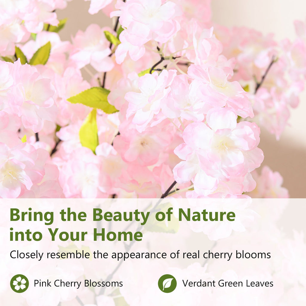 5 FT Tall Artificial Cherry Blossom Tree with Pink Flowers-1 Pack
