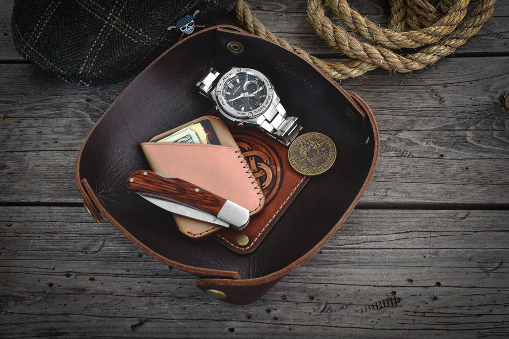 Leather Catch All Tray - Celtic