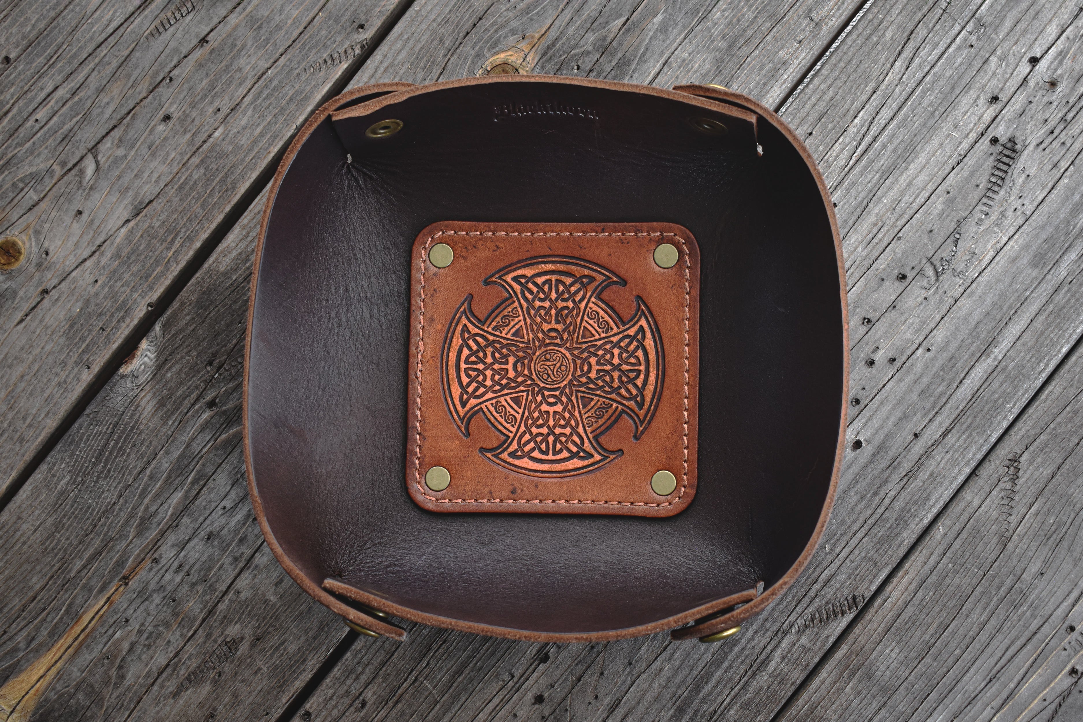 Leather Catch All Tray - Celtic
