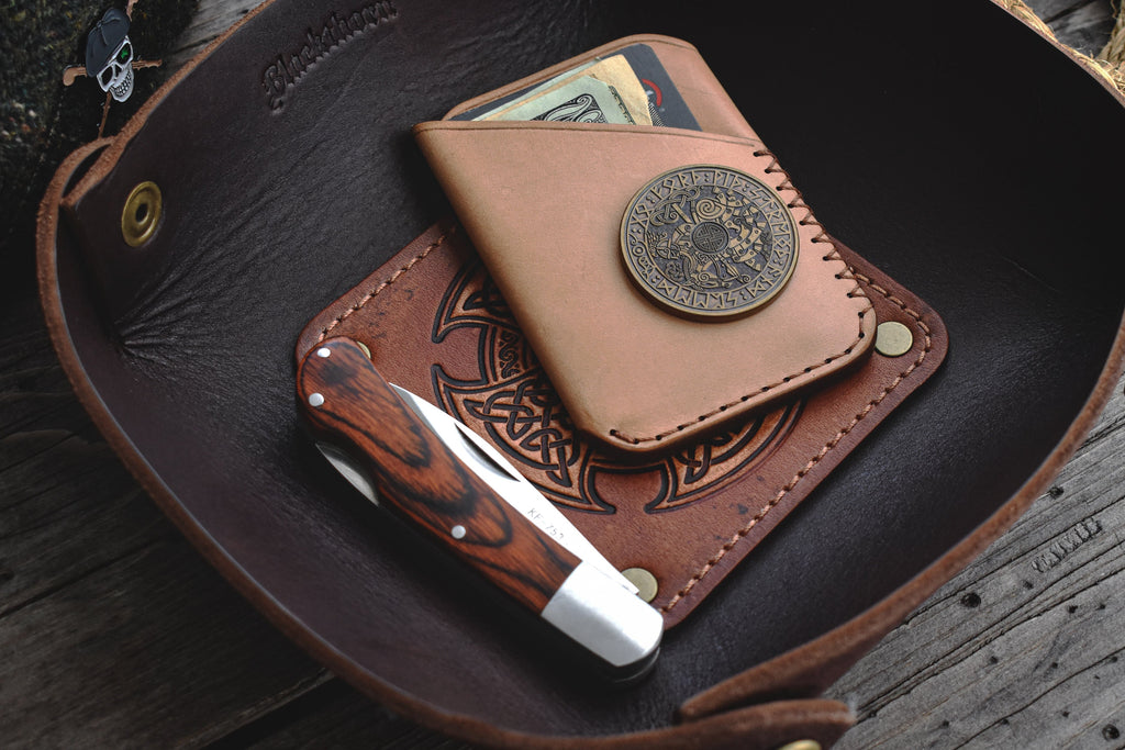 Leather Catch All Tray - Celtic