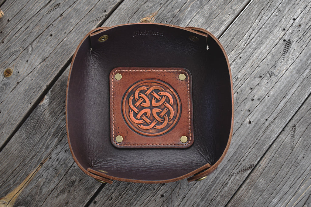 Leather Catch All Tray - Celtic